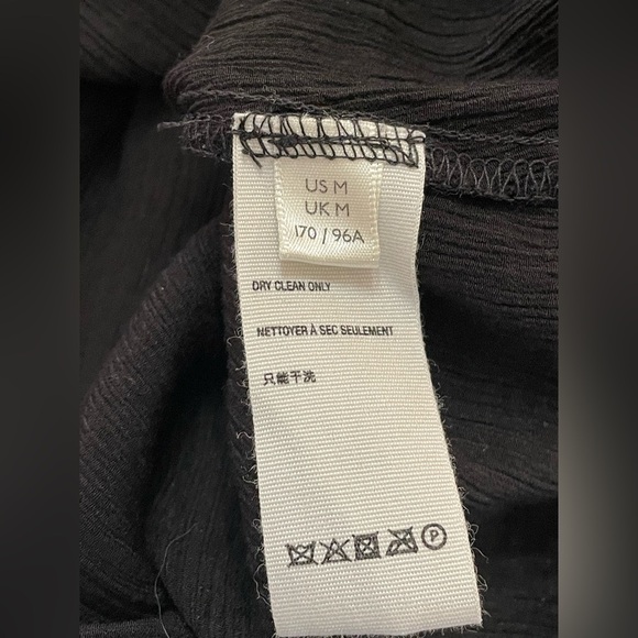 Free People Faux Wrap High Low Long Sleeve Blouse Top,‎ Black, Size M - Picture 7 of 10